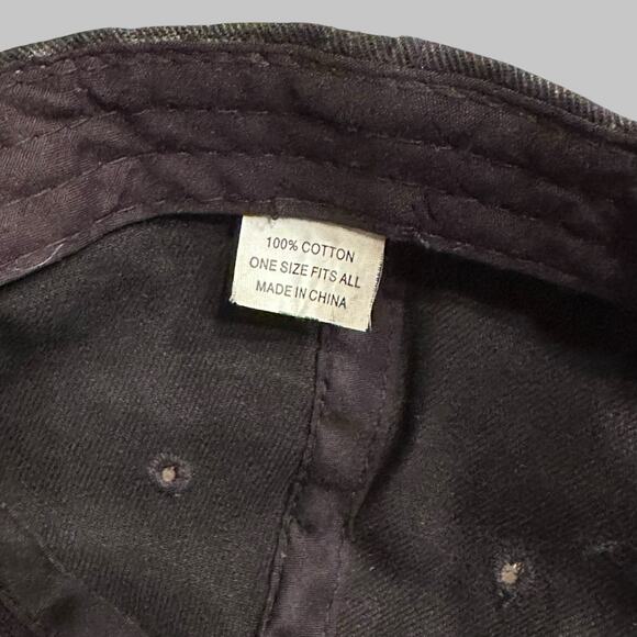 Black Distressed NY Patch Baseball Cap – One Size Adjustable - Picture 5 of 5